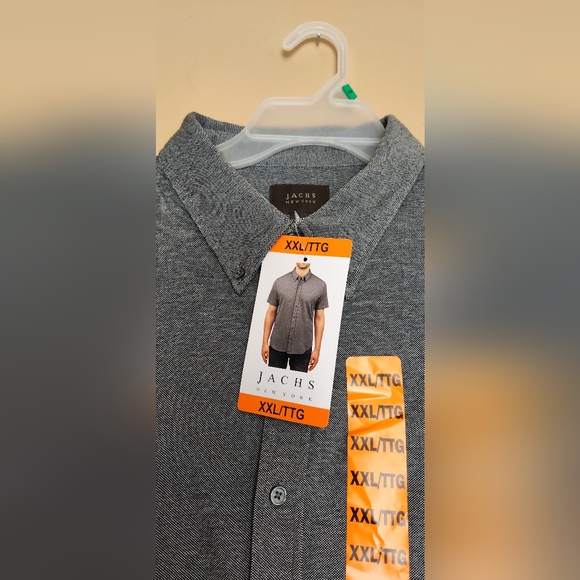 JACHS NEW YORK MEN'S SHORT SLEEVE SHIRT XXL Black NWT - Picture 3 of 14
